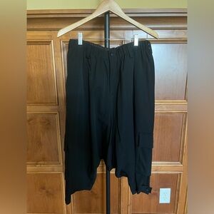 Yohji Yamamoto Pants Gabardine Hem Tab with Plush Pocket Black Size S